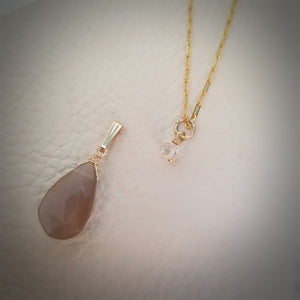 Brown Moonstone Necklace